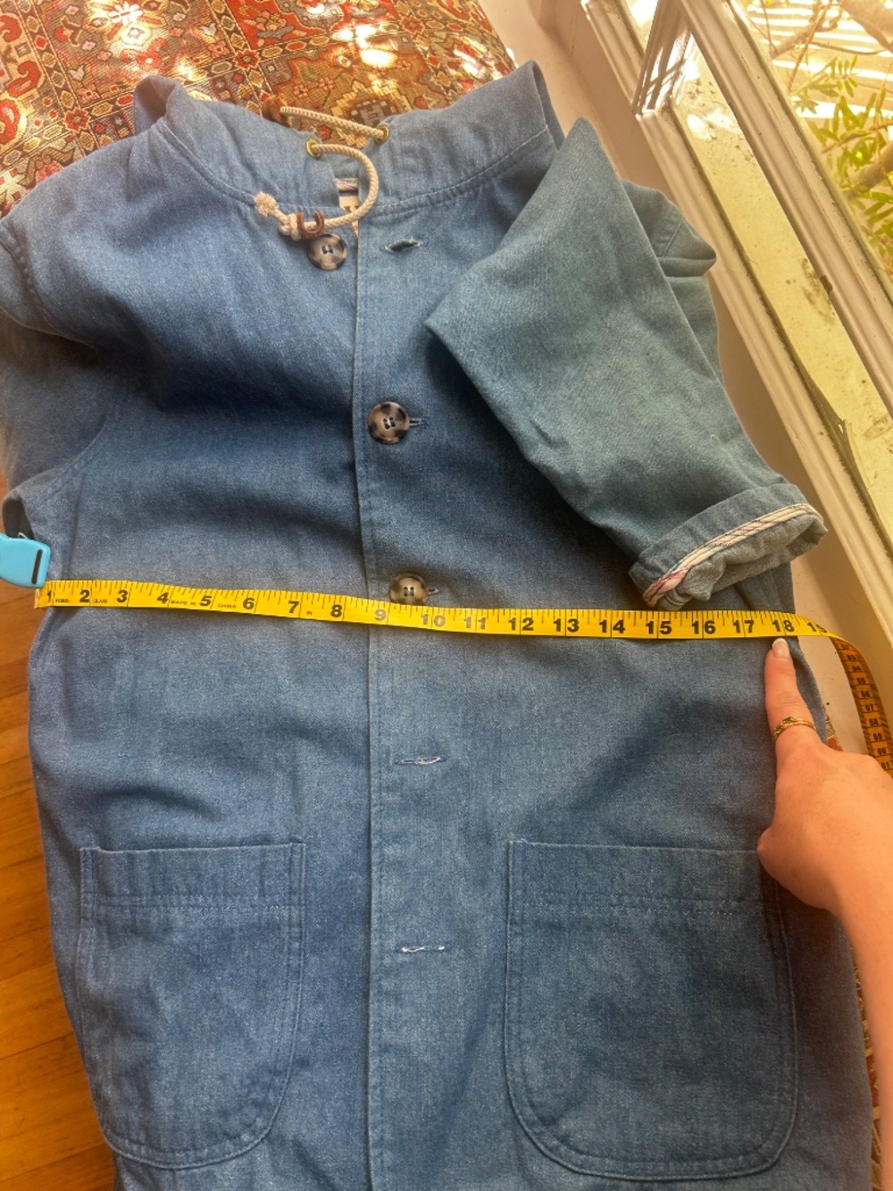 mollusk chambray hooded chore jacket size small - Picture 8 of 11